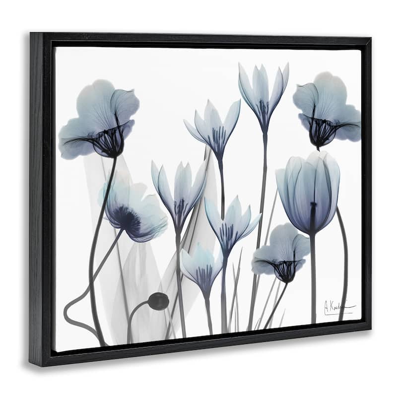 Stupell Delicate Mixed Chic Blooms Framed Floater Canvas Wall Art Design By Albert Koetsier