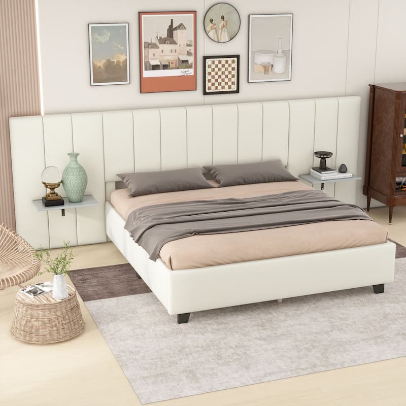 Velvet Upholstered Platform Bed