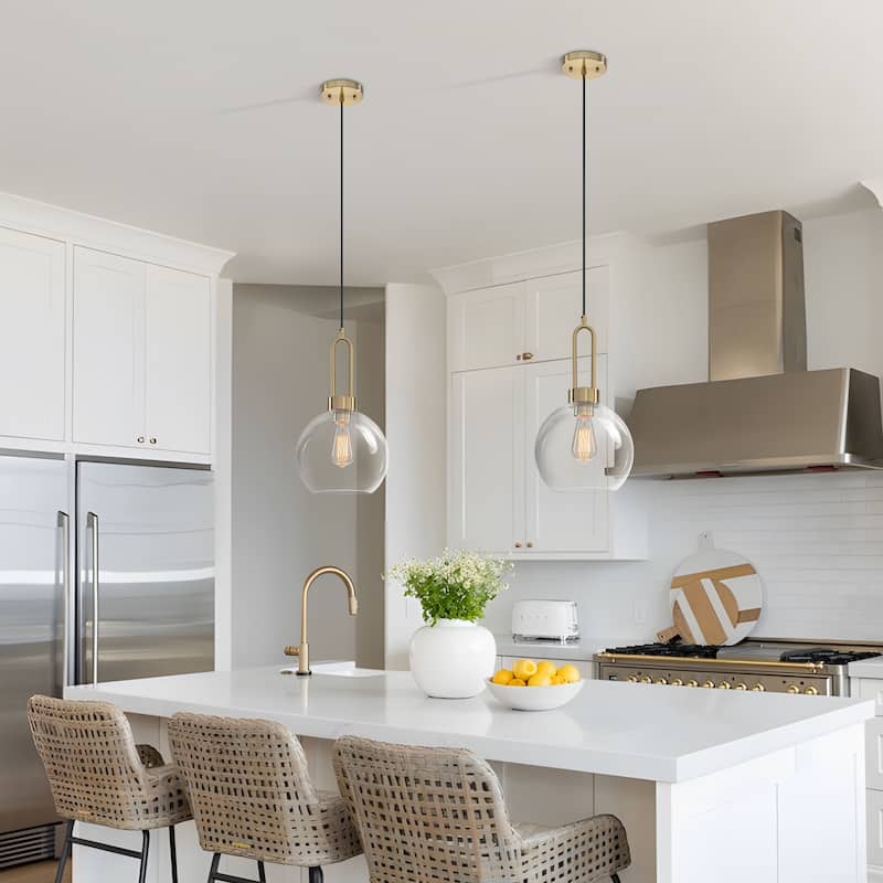 Starsky 1-Light Single Globe Clear Glass Pendant