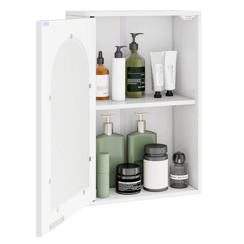 Costway Bathroom Wall Cabinet Medicine Cabinet with Tempered Glass - See Details