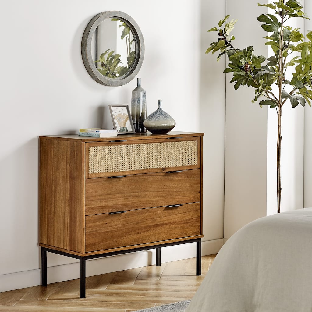 NPD Furniture Caine Rattan Chest 3 Drawers