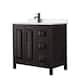 Option Dark Espresso / White Quartz Top / Matte Black