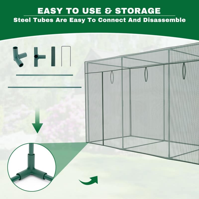 Crop Cages For Garden Plant, Plant Protection Tent With Zippered Door
