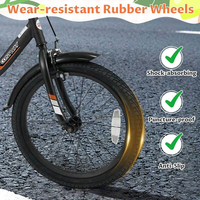 Costway 14" Kids Bike with Removable Training Wheels Adjustable Seat & - See Details