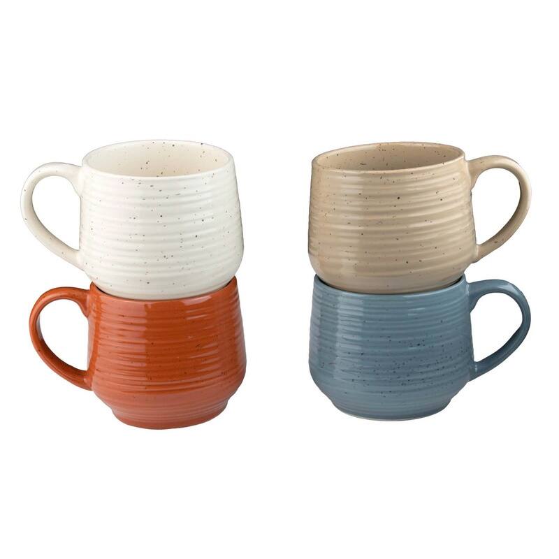 Sango Siterra Painters Palette Mixed Set of 4 Mugs