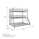 preview thumbnail 20 of 31, Avenue Greene Quinton Triple Metal Bunk Bed