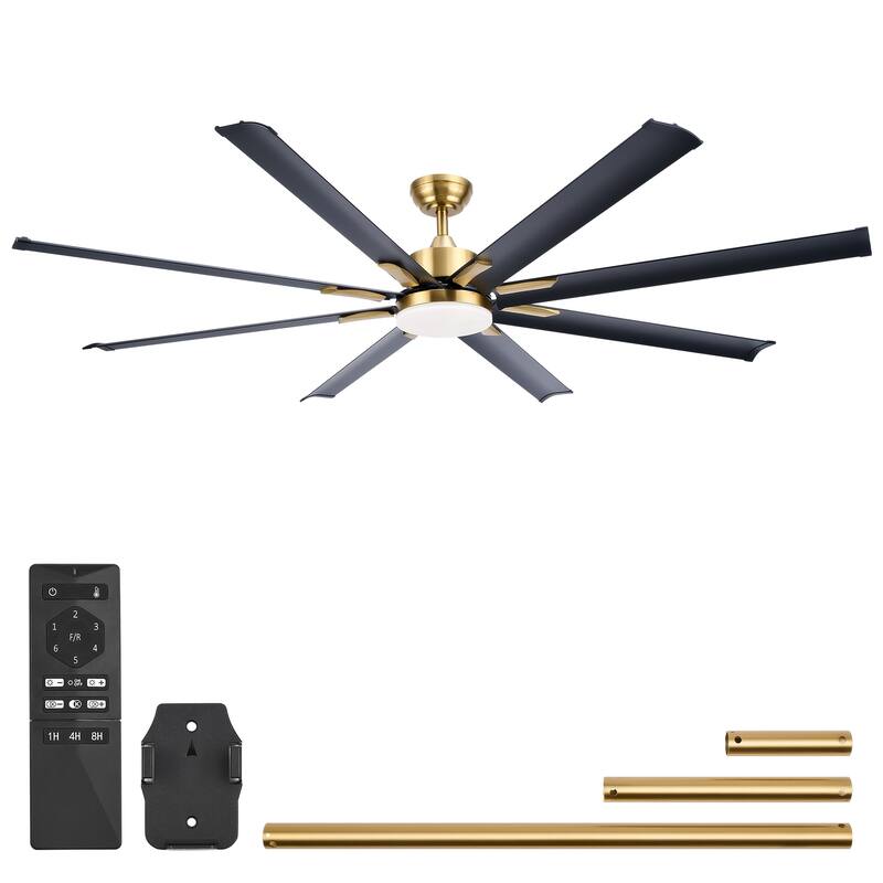 CO-Z 72" 6 - Blade Aluminum LED Ceiling Fan with Dimmable Light and Remote for Great Room