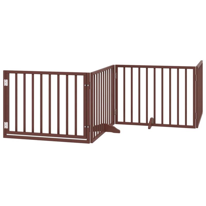 vidaXL Dog Gate Foldable Poplar Wood