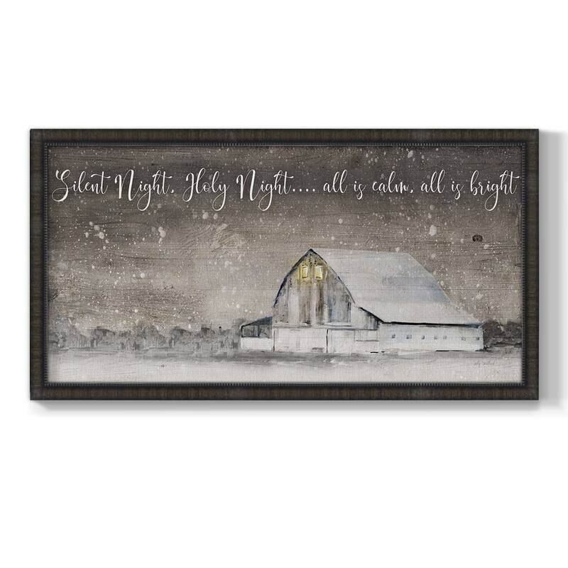 Silent Night Premium Framed Canvas- Ready to Hang - 22x42 - Black