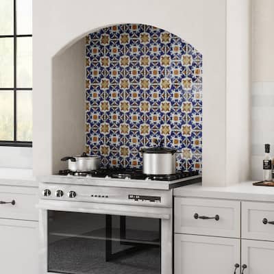 Merola Tile Provincial Deco Maceira 6" x 6" Porcelain Wall Tile - (1 Tile)
