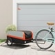 preview thumbnail 10 of 11, vidaXL Bike Trailer Kids Bicycle Cargo Trailer Cart Wagon with Tow Bar Iron - 53.9" x 27.2" x 23.2" Black and orange