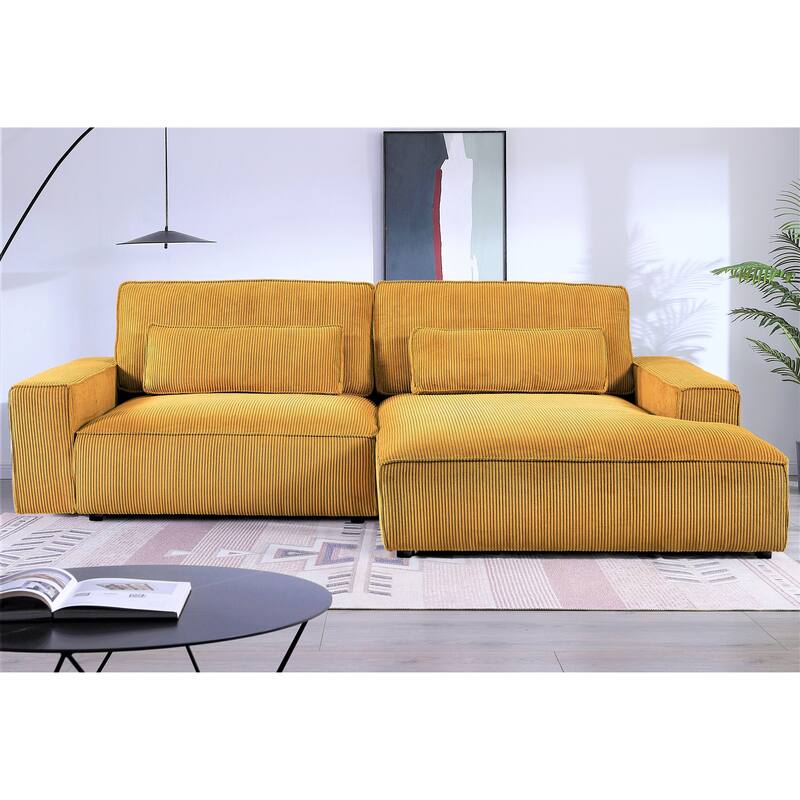 US Pride Furniture 105.52''W Oversized Faing Chaise Sectional Sofa