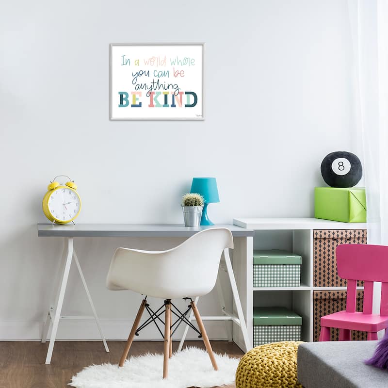 Stupell Be Kind In A World Framed Giclee Art Design By Gigi Louise