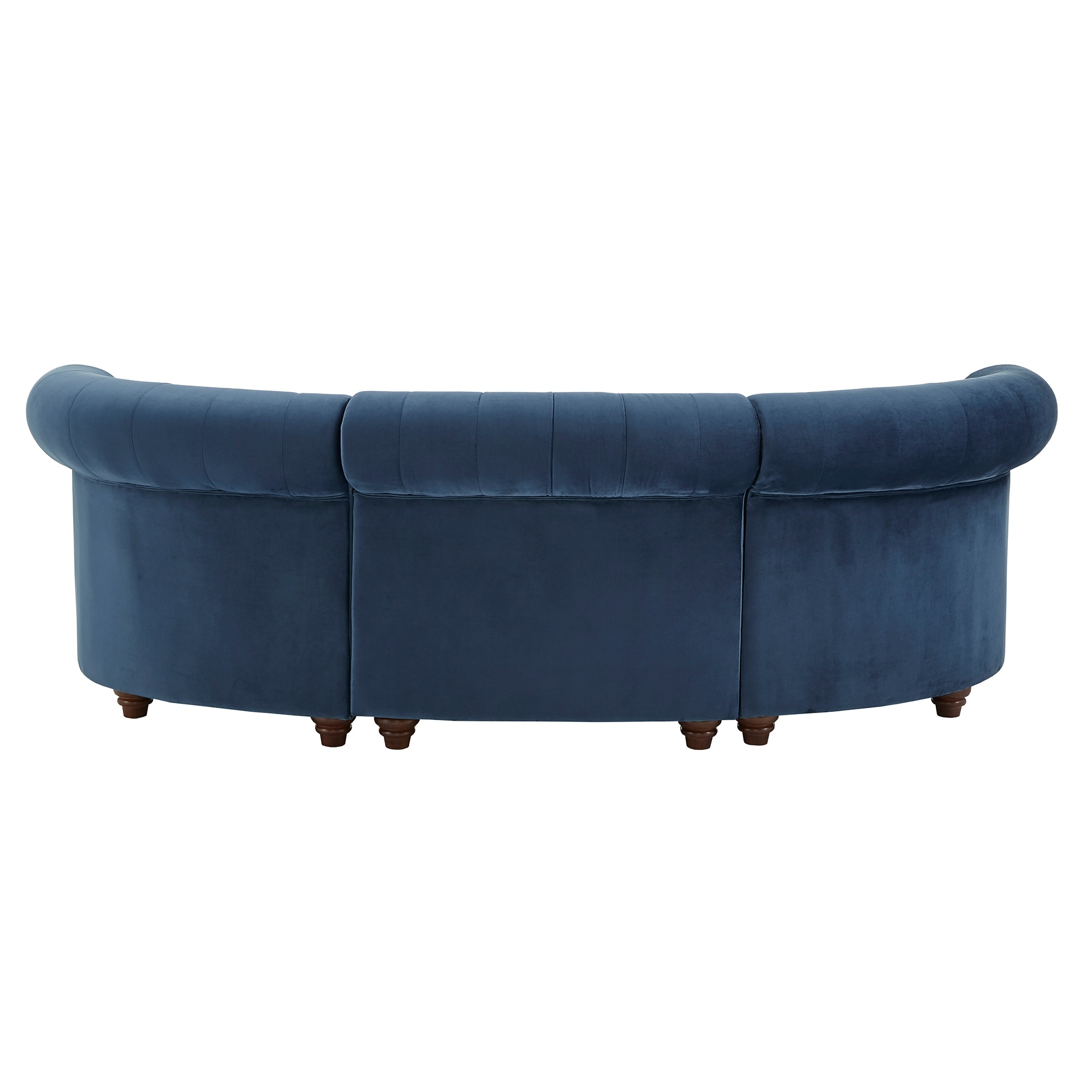 Morgan Tufted Scroll Arm Curved Chesterfield Sofa by iNSPIRE Q Bold