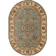 preview thumbnail 16 of 32, SAFAVIEH Handmade Heritage Alexia Traditional Oriental Wool Rug 4'6" x 6'6" Oval - Blue/Beige