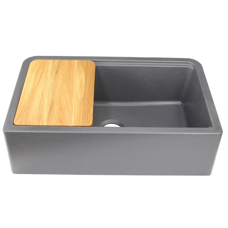 32.75 inch Granite Composite Farmhouse Workstation Sink - 32.75" x 19.75" x 9.75"