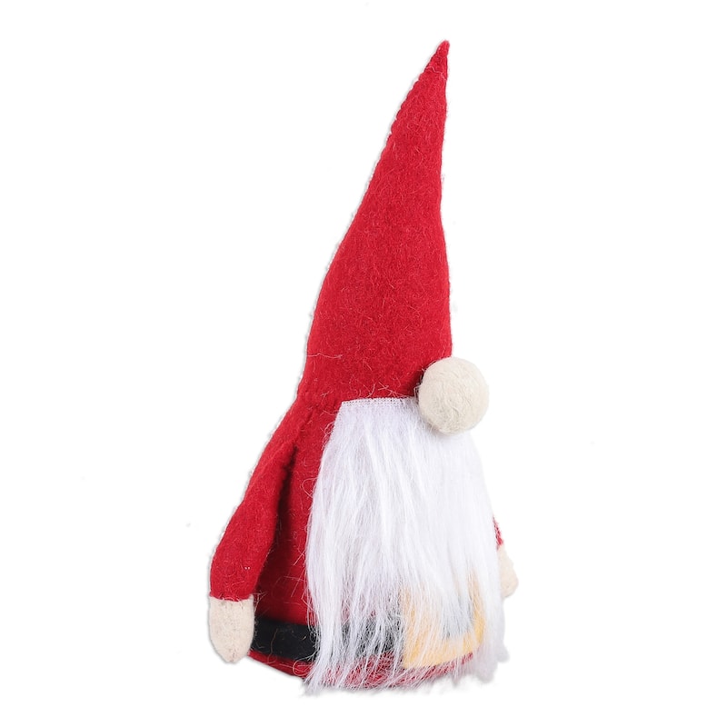 Novica Handmade Santa Gnome Wool Felt Decorative Accent