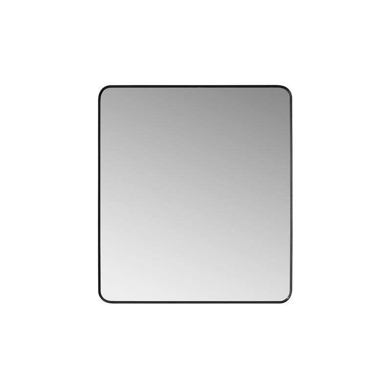 Vinnova Mutriku Rectangle Metal Wall Mirror - 32 in. W x 36 in. H - Brushed Black