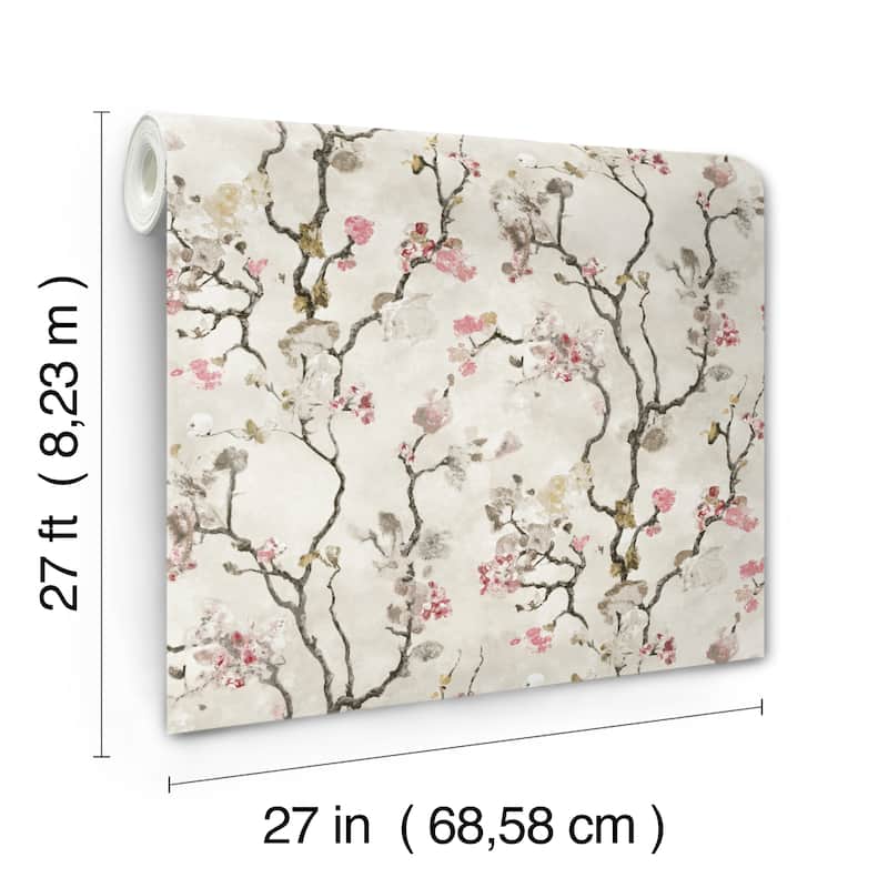 Riverside Avril Chinoiserie 27 In W X 27 Ft L Wallpaper