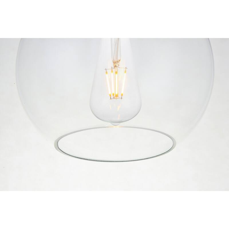 1-Light Flush Mount with 8 inch Clear Glass