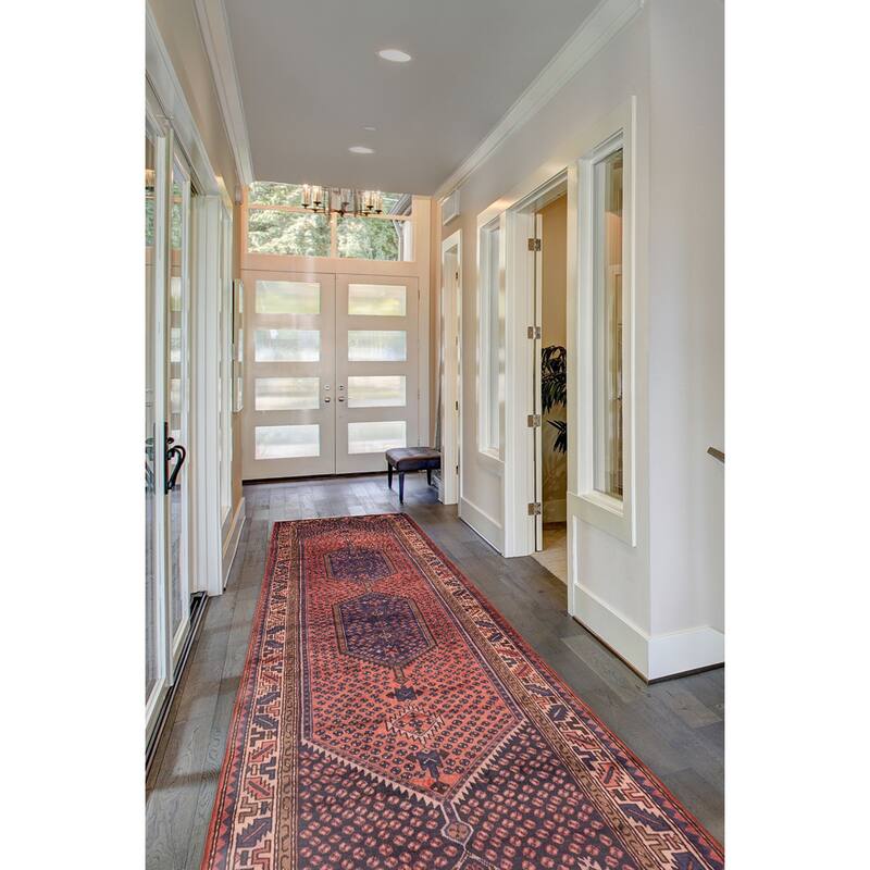 ECARPETGALLERY Hand-knotted Andelz Light Red Wool Rug - 3'6 x 9'8