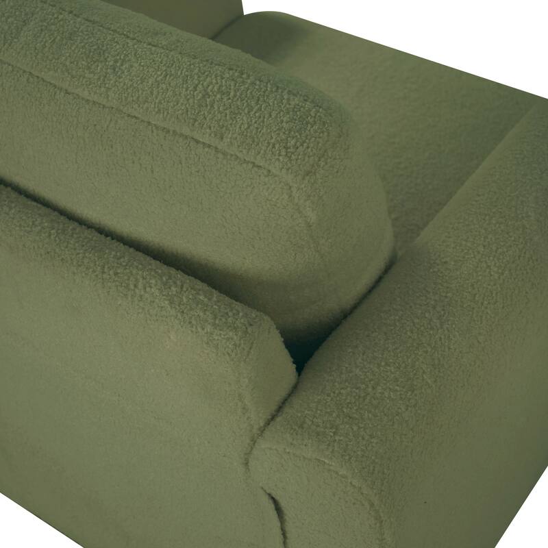 Christopher Knight Home Rowan Accent Chair Curved Handrails Single Sofa with Walnut Legs