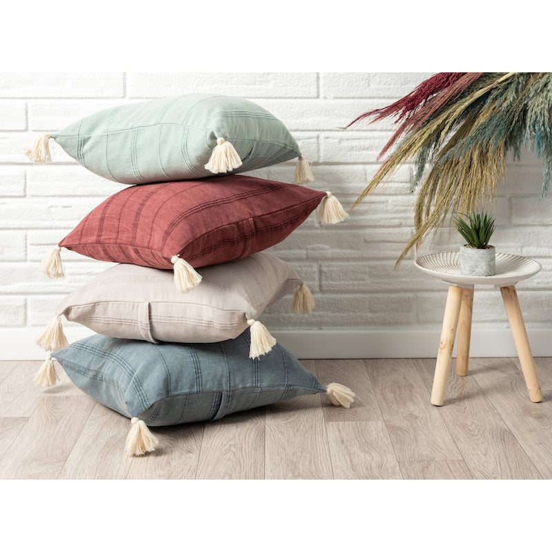 Sevita Subtle Striped Turkish Cotton Throw Pillow