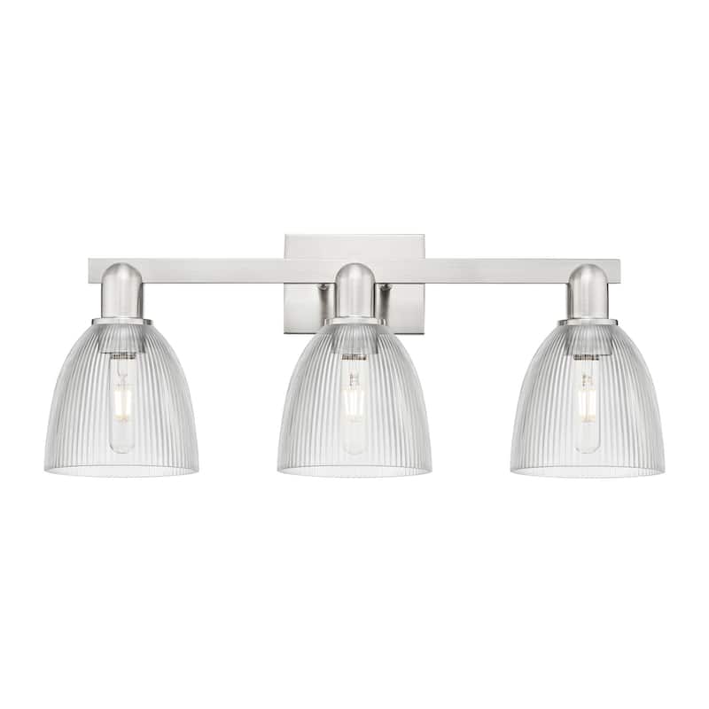 Innovations Lighting 716-3W-11-25 Castile Vanity Castile 3 Light 25" - Brushed Satin Nickel / Clear