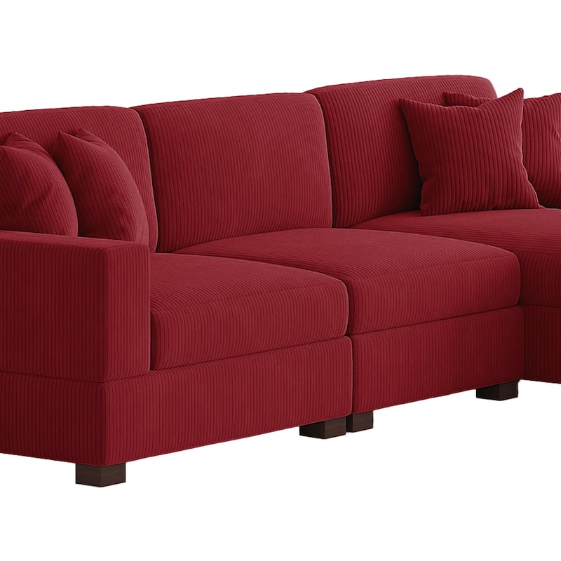 Oversized L-shaped Modular Sectional Sofa with Chaise Lounge