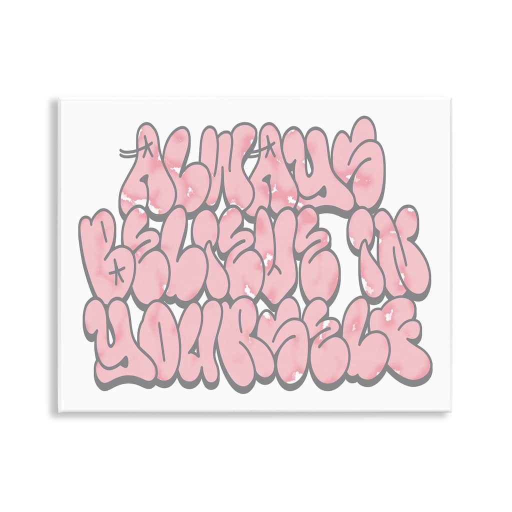 Stupell Believe in Yourself Graffiti Wall Plaque Art Design By Marcus Prime