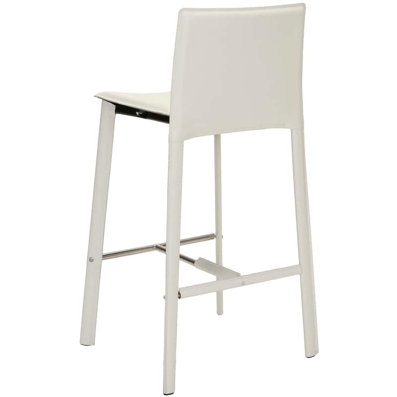 SAFAVIEH Marylou Faux Leather 29-inch Bar Stool (Set of 2) - 18.7" W x 19.7" L x 39.4" H - 19Wx20Dx39H