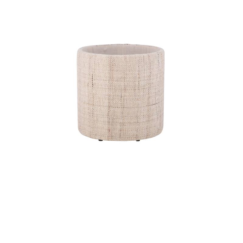 Handwoven Storage Ottoman with Rounded Wooden Top Lid - Solid Wood Frame, Hidden Storage Compartment