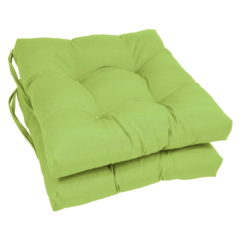 16-inch Square Indoor Chair Cushions (Set of 2, 4, or 6) - 16" x 16" - Set of 2 - Mojito Lime