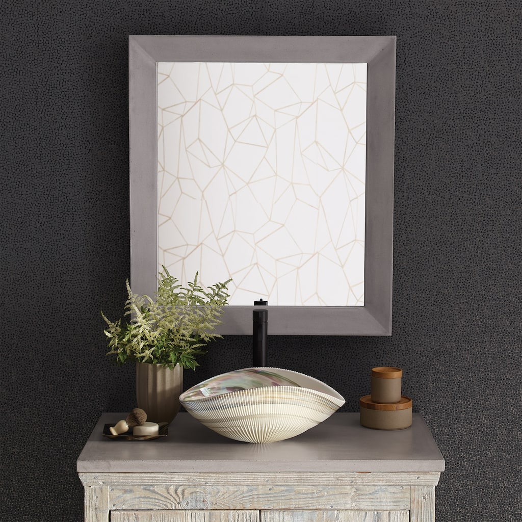 Portola Large Rectangle Concrete Mirror