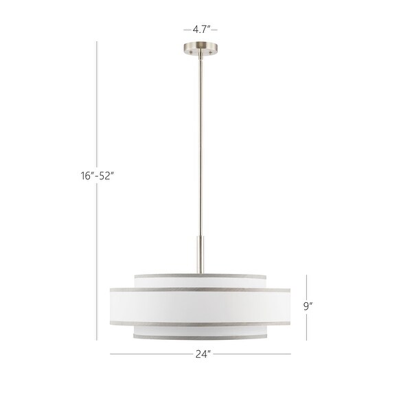 GetLedel 5-Light Double Shaded Drum Chandelier - On Sale GetLedel 5-Light Double Shaded Drum Chandelier - On Sale