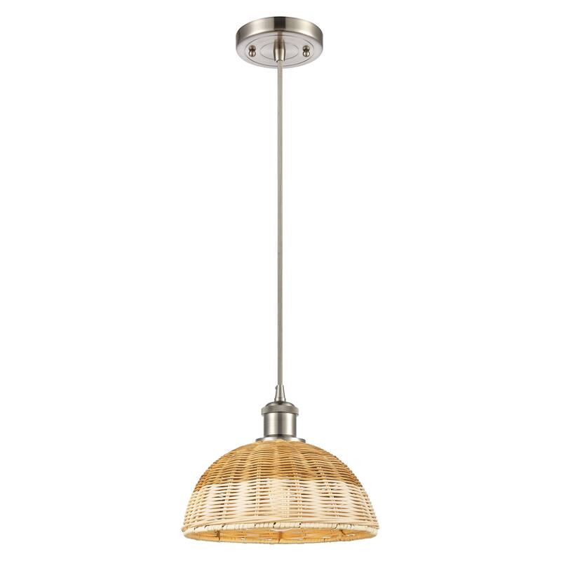 Innovations Lighting Endless Possibilities Ballston - Bristol Natural II - 1 Light 9" Cord Hung Mini Pendant - Brushed Satin Nickel
