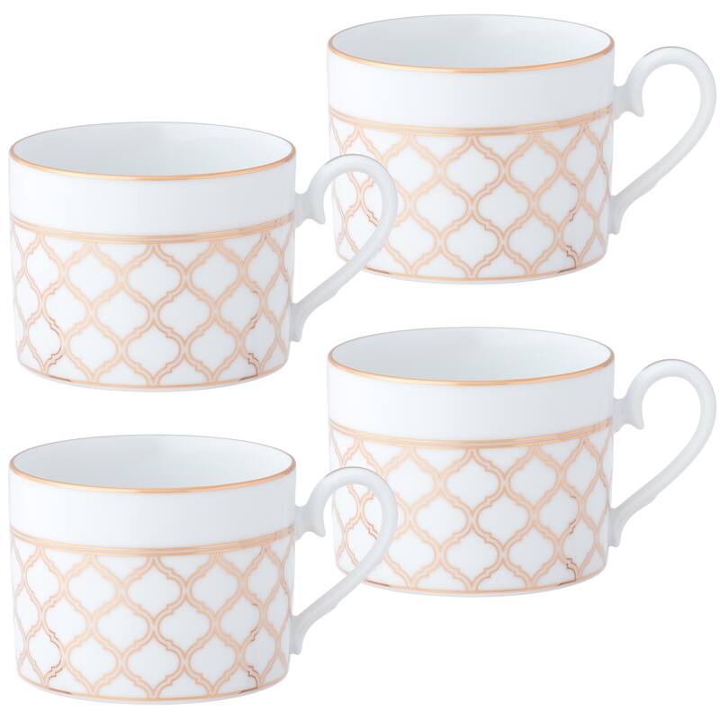 Noritake Eternal Palace Set Of 4 Tea Cups, 8 Oz. - Gold