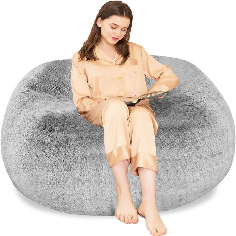 4FT Giant Fur Bean Bag Chair Cover (No Filler)
