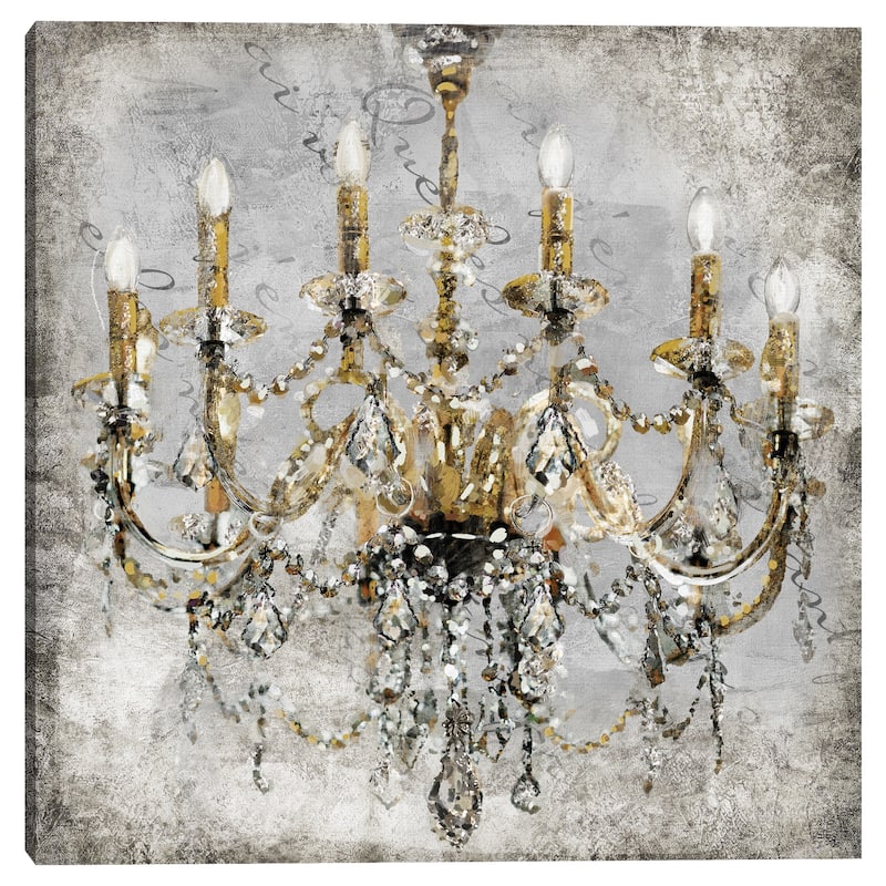 Crystal Luxe I Gold by Studio Arts Canvas Art Print