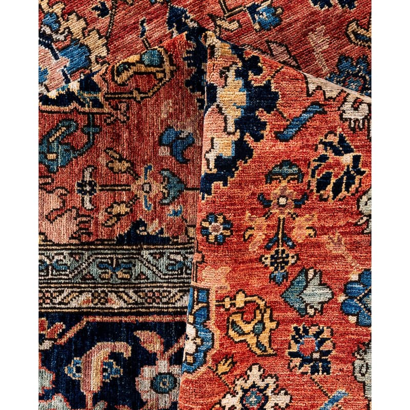 Serapi One-of-a-Kind Hand-Knotted Area Rug - Red - 9' 0" x 12' 0"