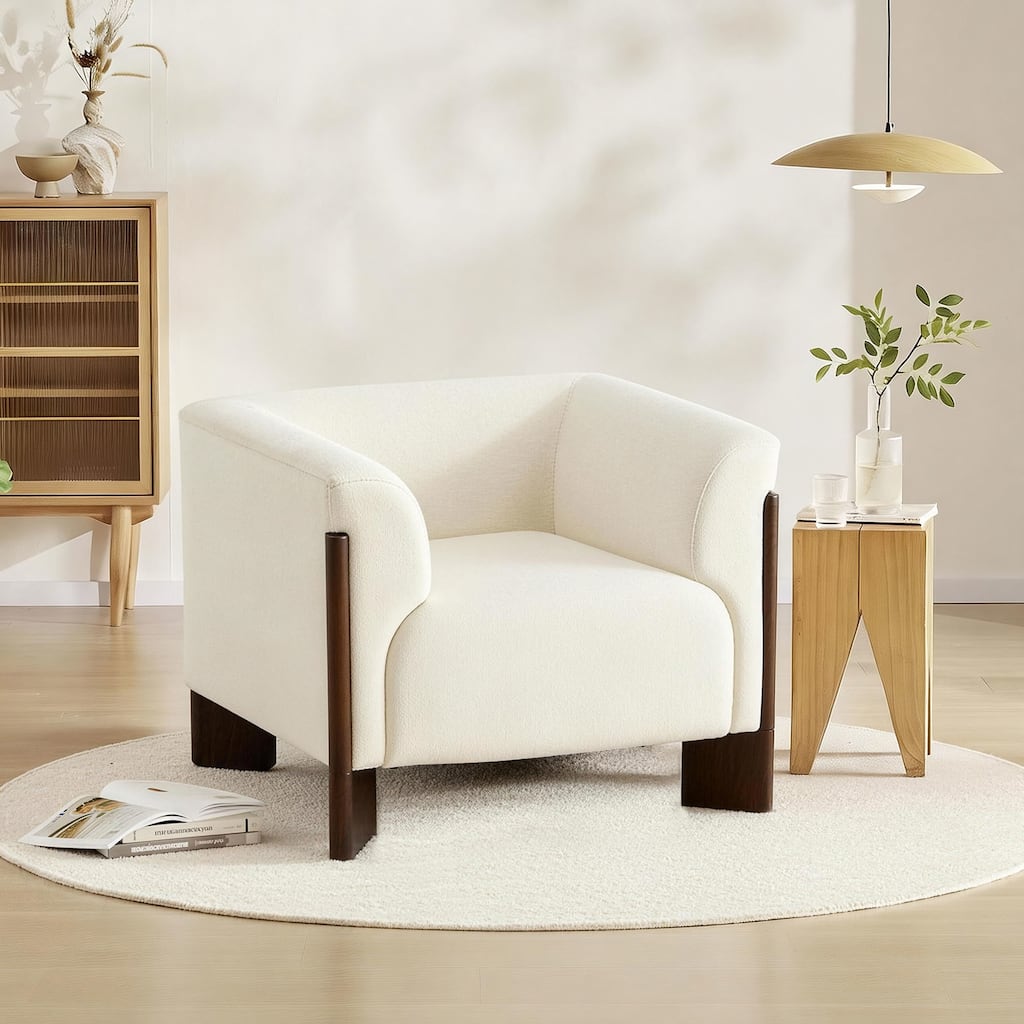 Modern Upholstered Arm Club Chair