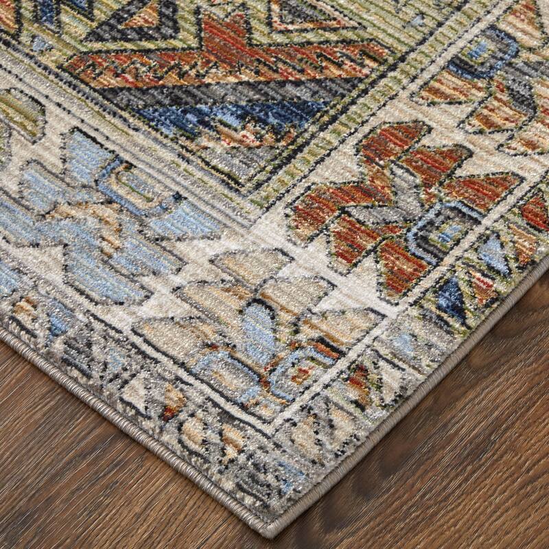 Melrose R39P0 Distressed Transitional Area Rug