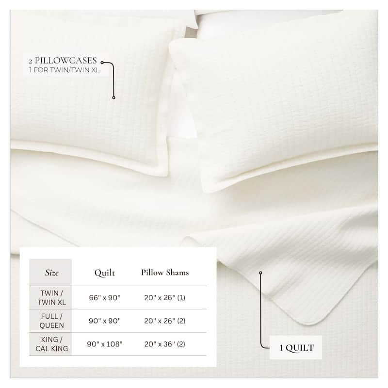 Linery & Co. Detailed Channel Stitch Microfiber Quilt Set With Shams.