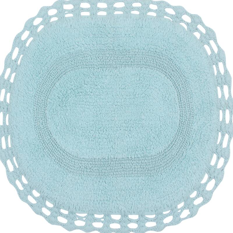 Hampton Contour Rug, Cotton Soft, Water Absorbent, Non Slip U Shape Contour Rug Machine Washable 20"x20" Contour