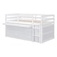 preview thumbnail 3 of 16, Twin Size Loft Bed with Retractable Writing Desk and 4 Drawers, Wooden Loft Bed with Lateral Portable Desk and Shelves