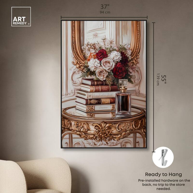 Lovely Mirror Glam Books Canvas by Art Remedy