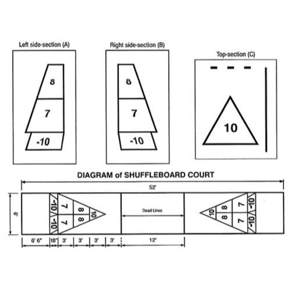 Shop Shuffleboard Court Stencil Set Overstock 22744007