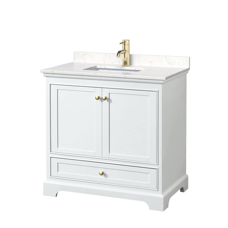 Wyndham Collection Deborah 36" Free Standing Single Basin Vanity Set