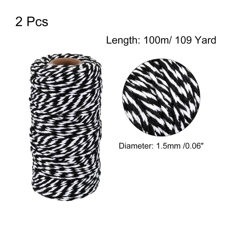 2x Twine Packing String Wrapping Cotton Twine Rope 100M for Christmas