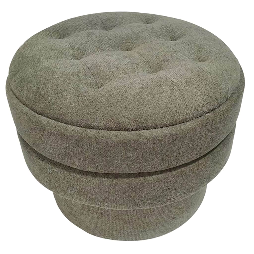 Modern Fabric Round Storage Ottoman